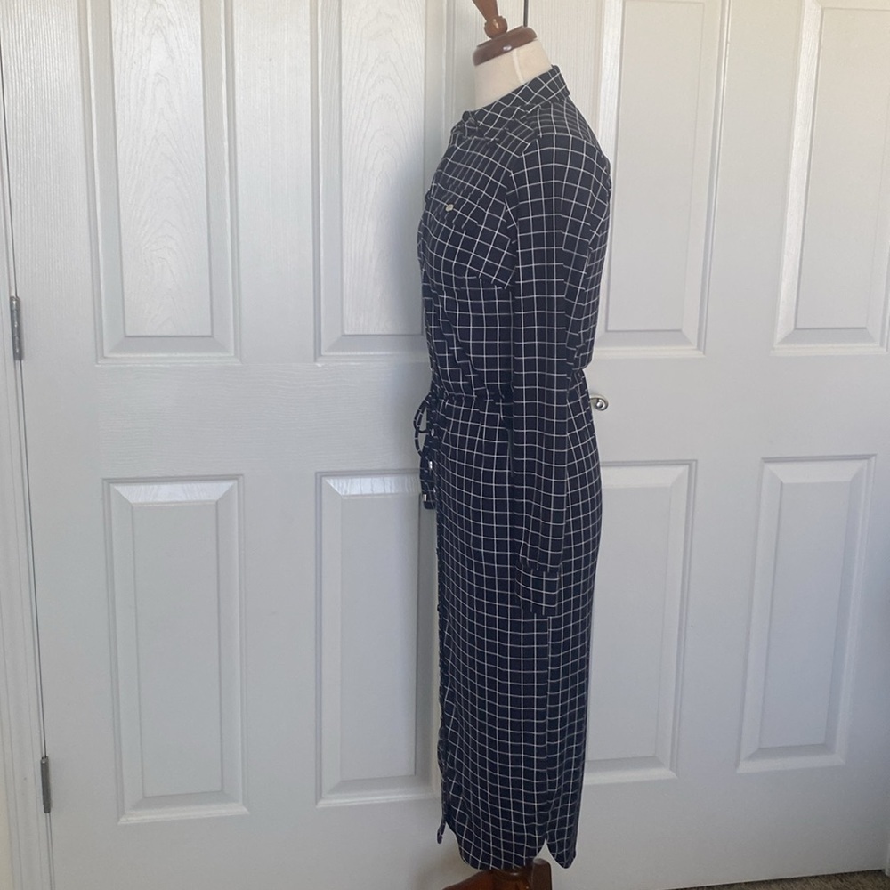 Lauren Ralph Lauren Blue Window Pane Shirtdress Size XS - Picture 5 of 11